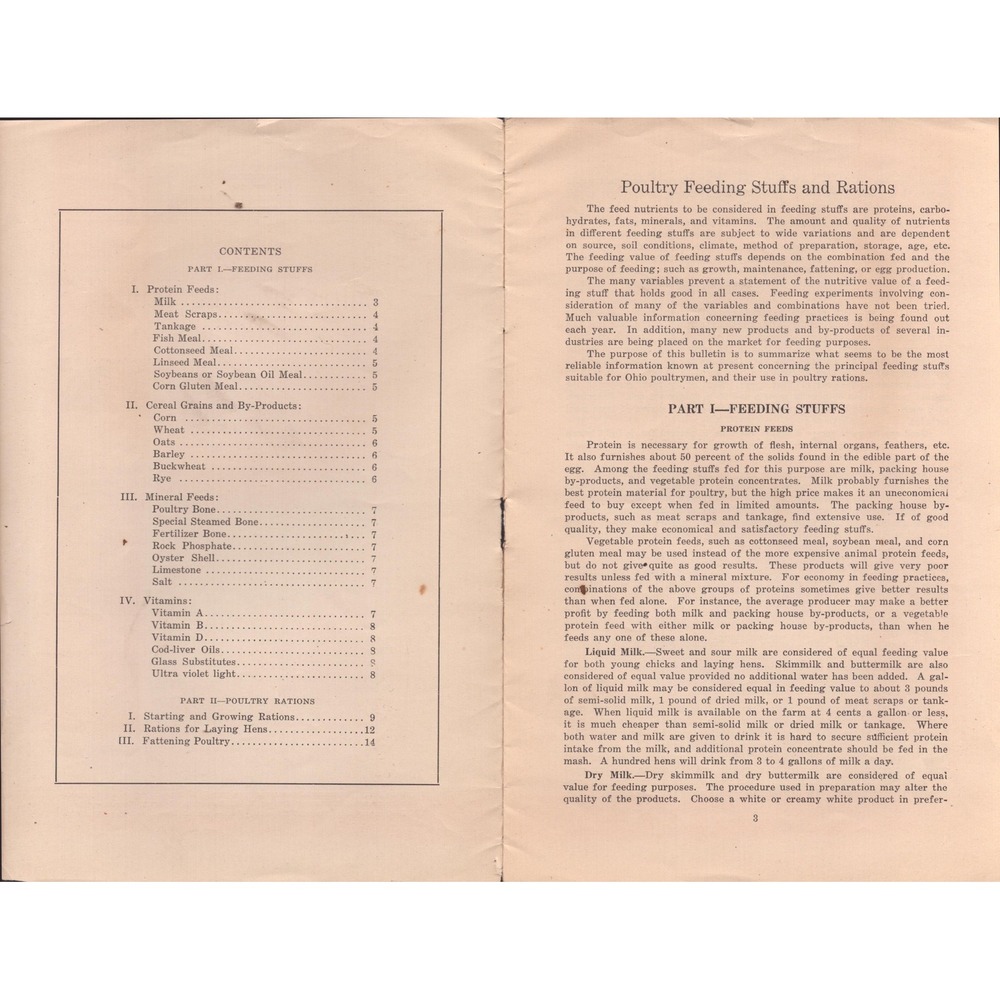 1928 Ohio State University Poultry Feeding Stuffs and Rations Bulletin No 63 - Picture 3 of 3